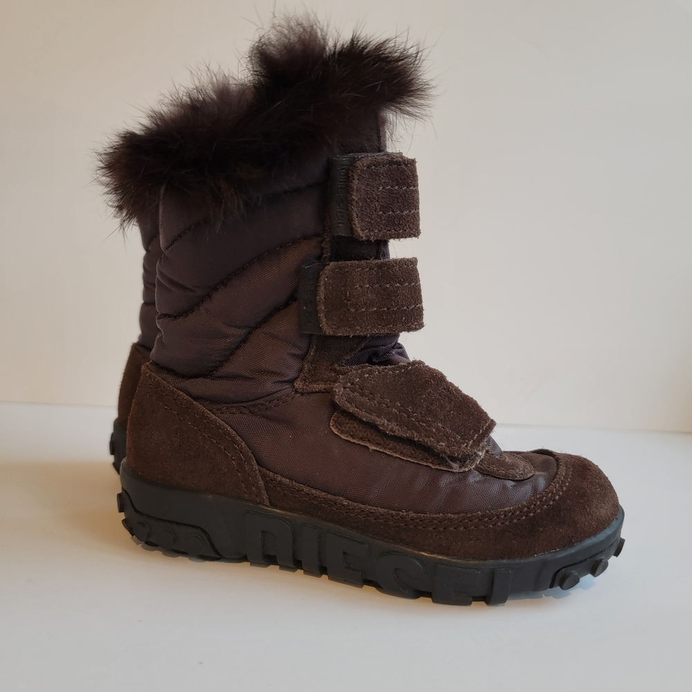 Diesel Kids Chocolate Brown Fur Boots - Picture 4 of 11